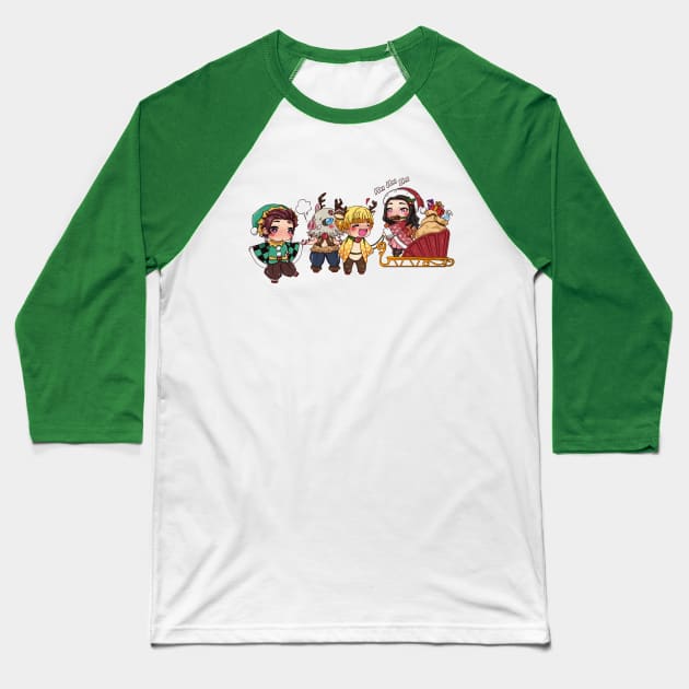 Demon Slayer Holiday Baseball T-Shirt by annimedit